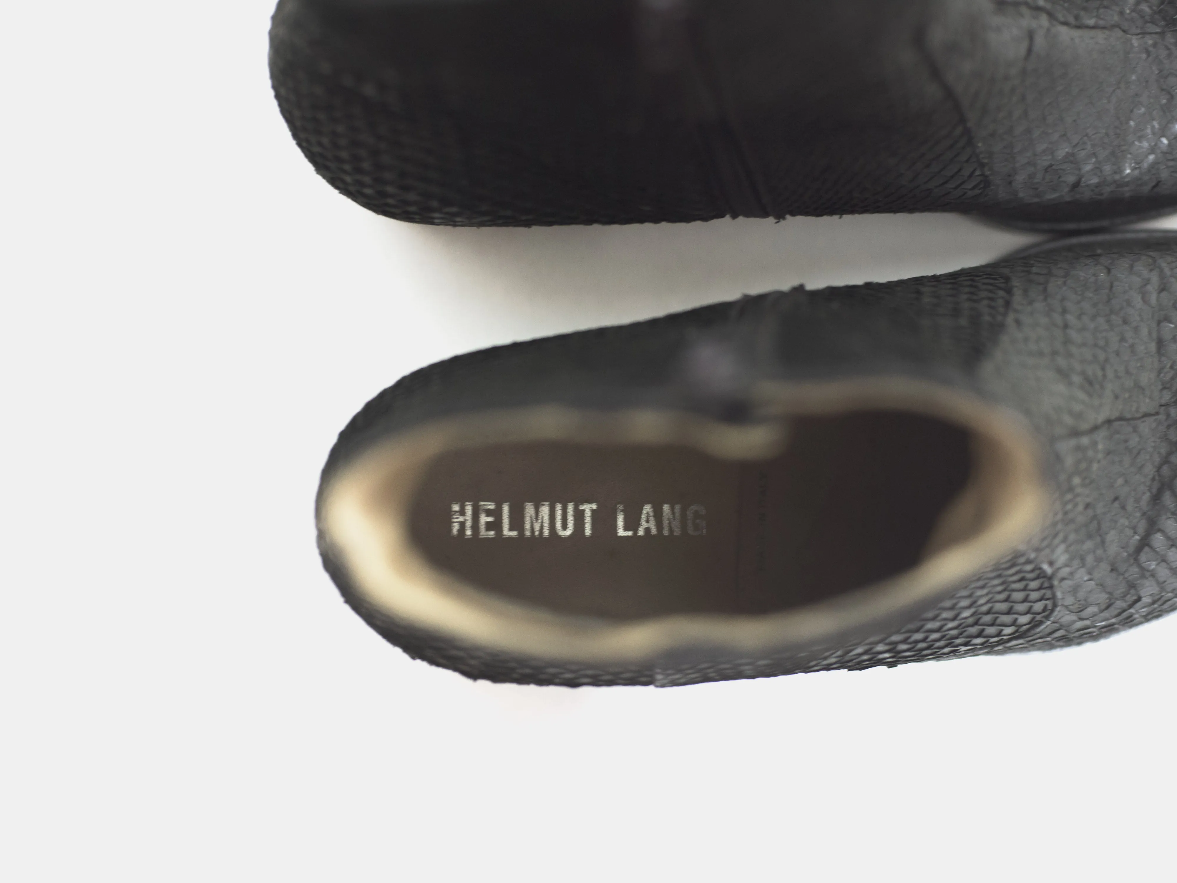 Helmut Lang 00s Perch Leather Cuban Heel Boots