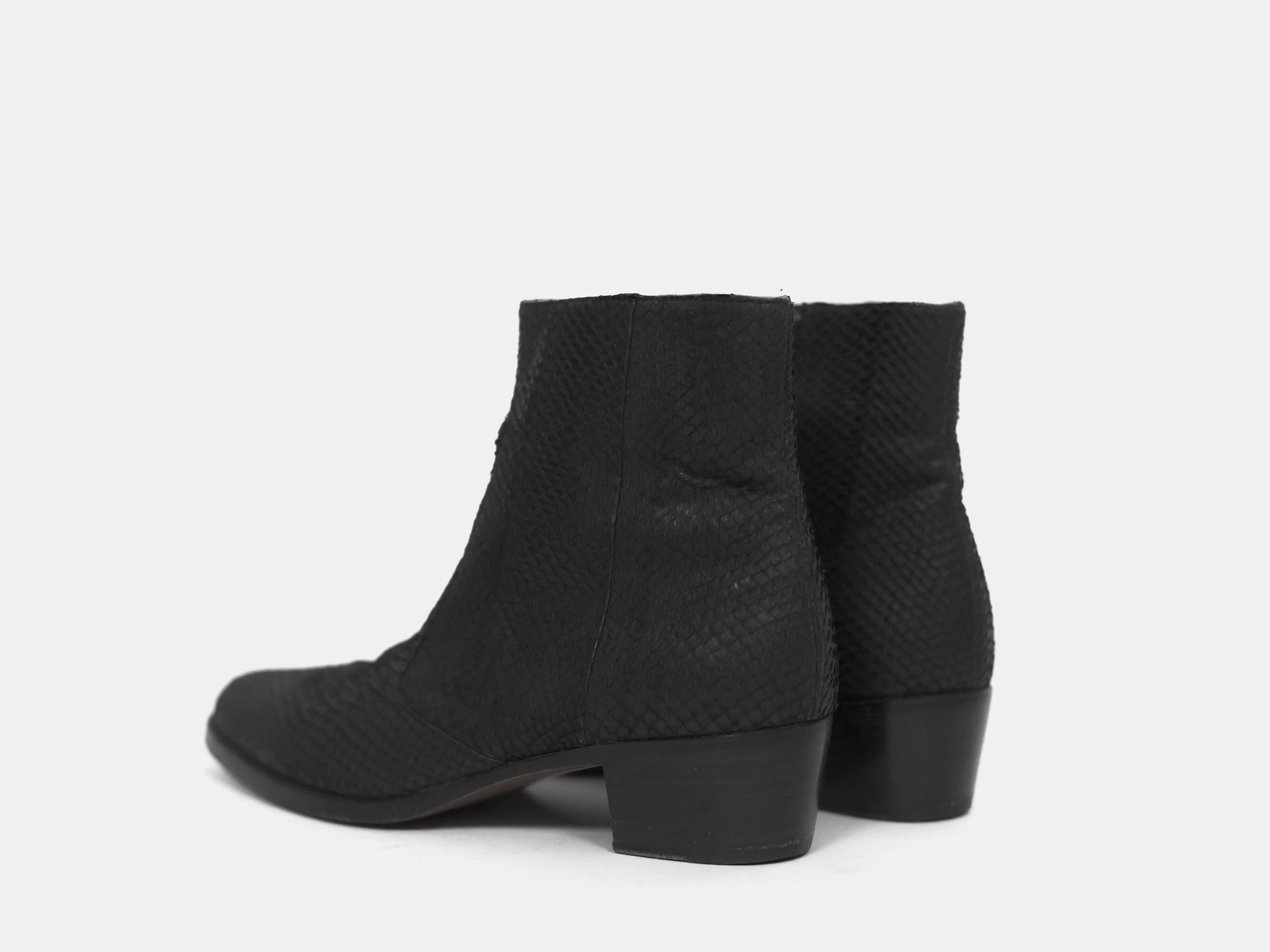 Helmut Lang 00s Perch Leather Cuban Heel Boots