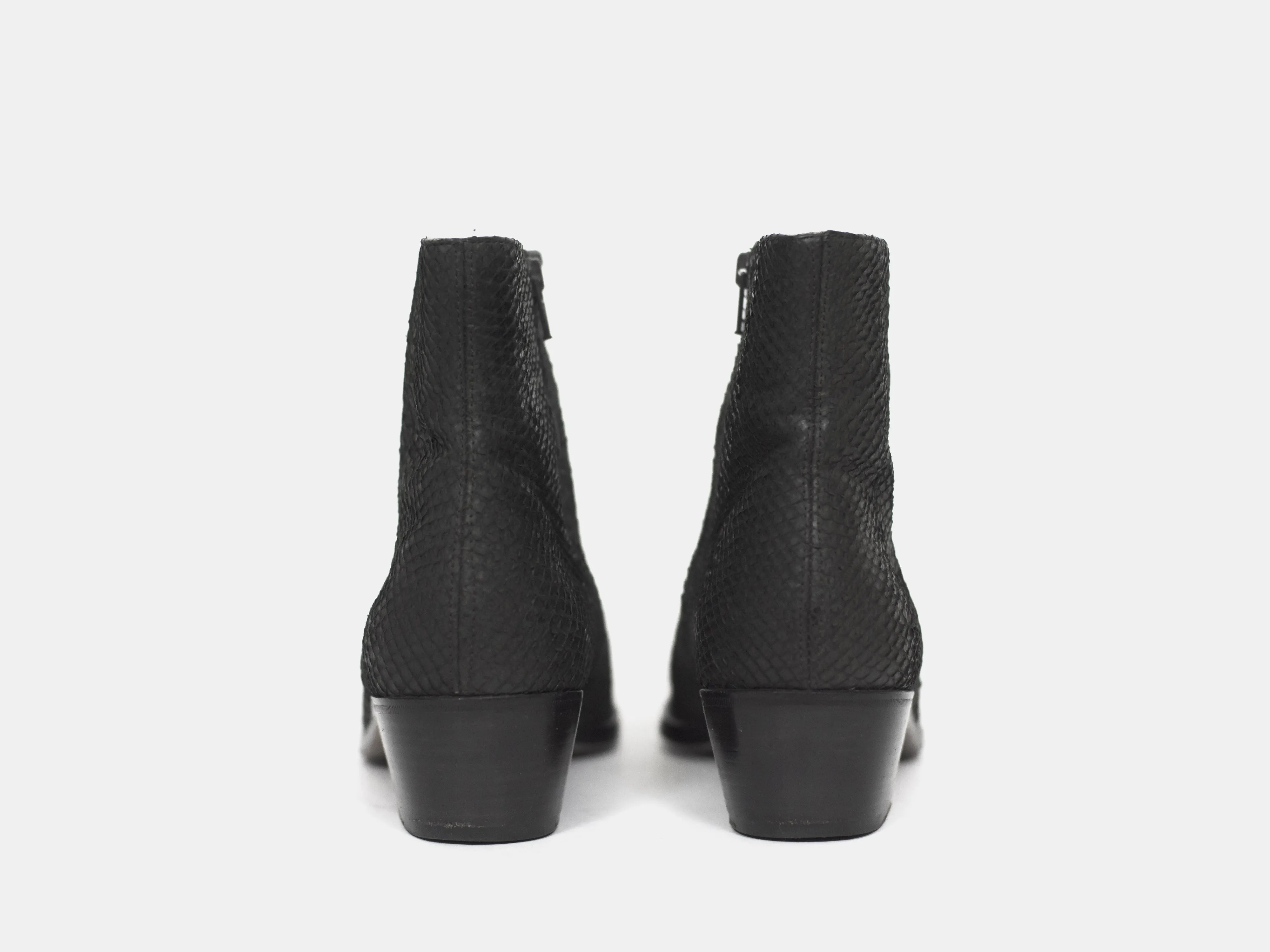 Helmut Lang 00s Perch Leather Cuban Heel Boots