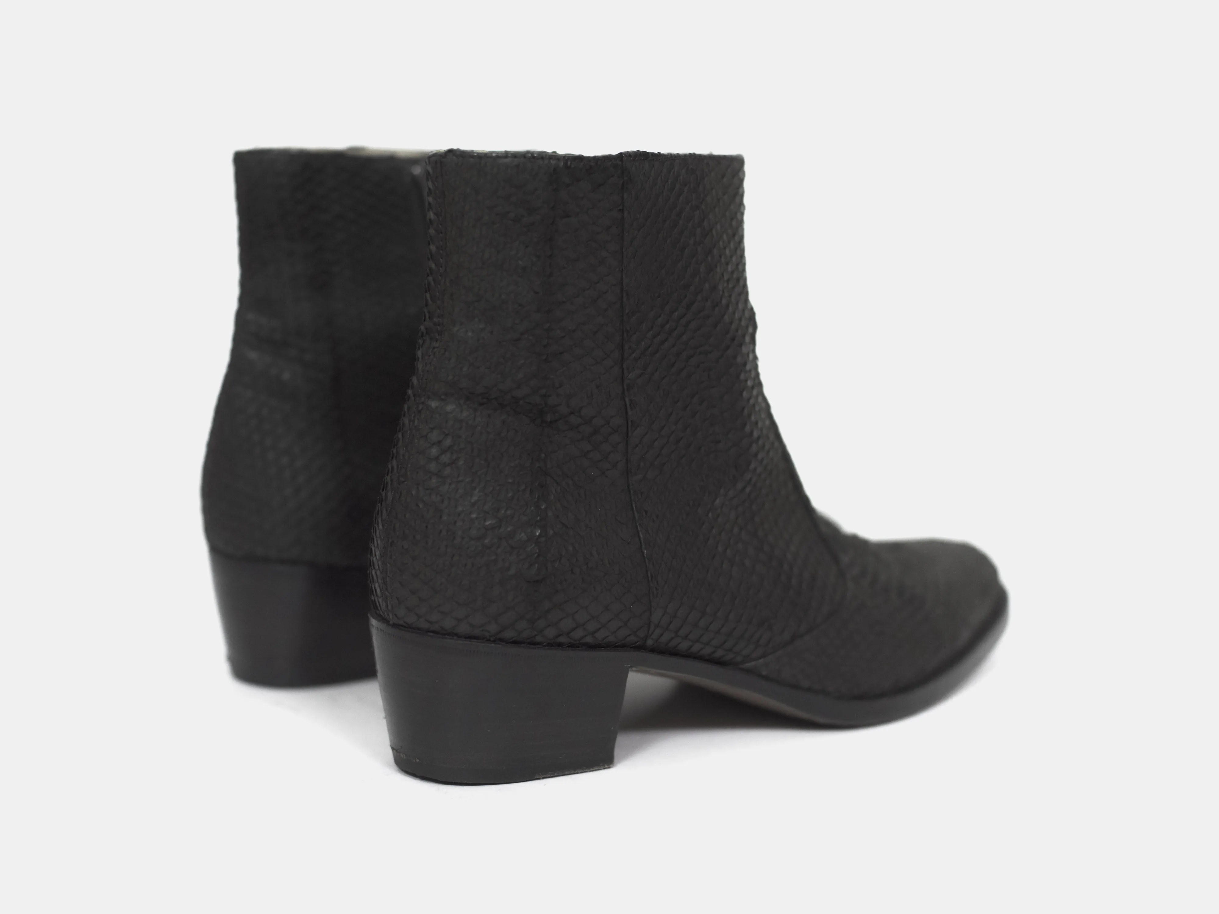 Helmut Lang 00s Perch Leather Cuban Heel Boots