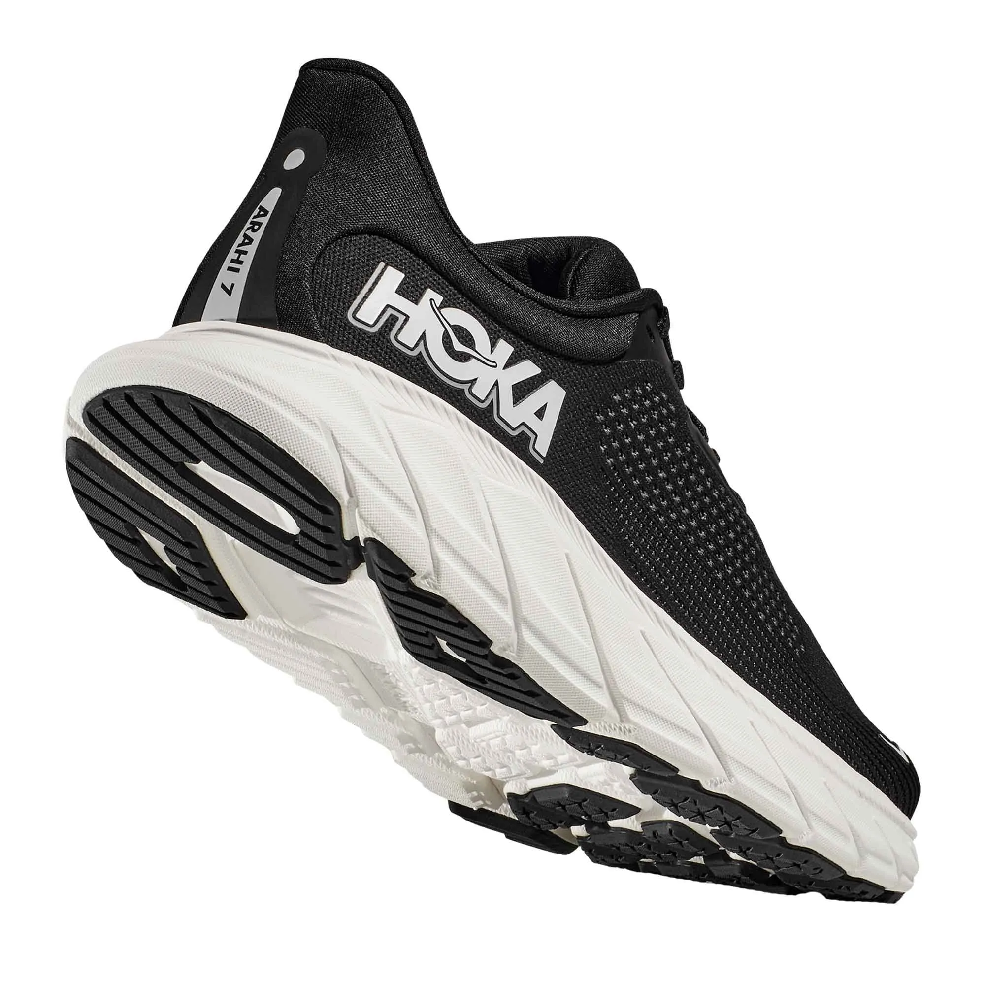 Hoka  Arahi 7 Wide 2E Mens Running Shoes Black/White