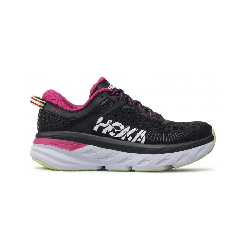 HOKA BONDI 7 BLUE GRAPHITE/FESTIVAL FUCHSIA FOR WOMEN'S