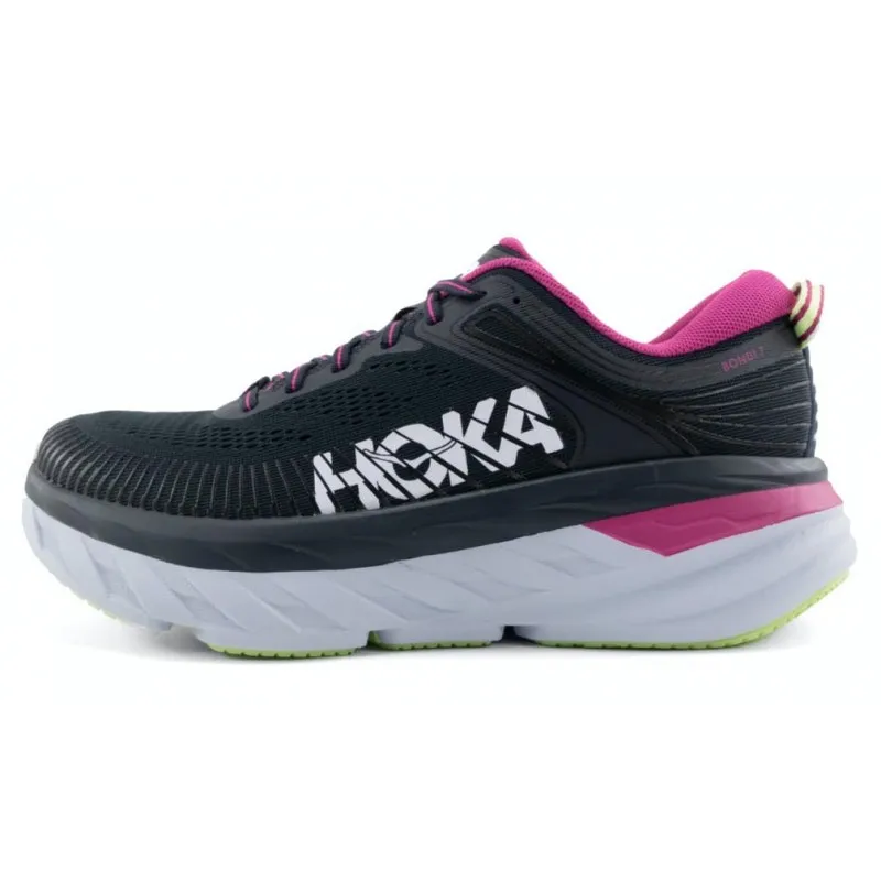 HOKA BONDI 7 BLUE GRAPHITE/FESTIVAL FUCHSIA FOR WOMEN'S