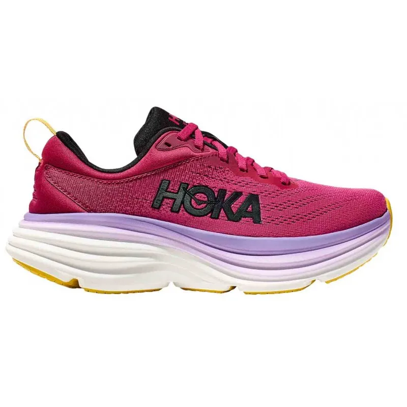 HOKA BONDI 8 CHERRIES JUBILEE/PINK YARROW FOR WOMEN'S