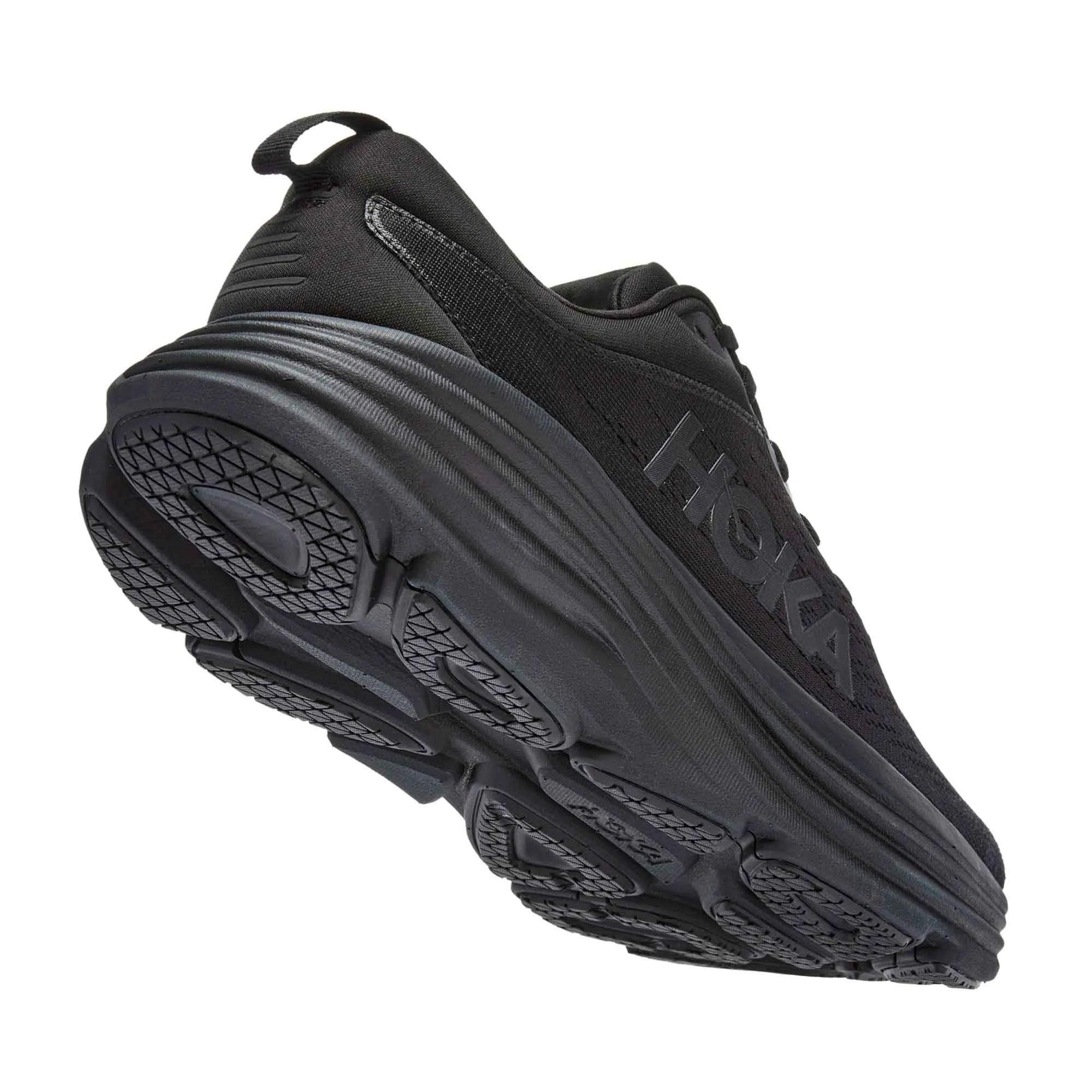 Hoka  Bondi 8 Extra Wide 4E Mens Running Shoes Black/Black