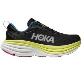 Hoka  Bondi 8 Mens Running Shoes Black/Citrus Glow