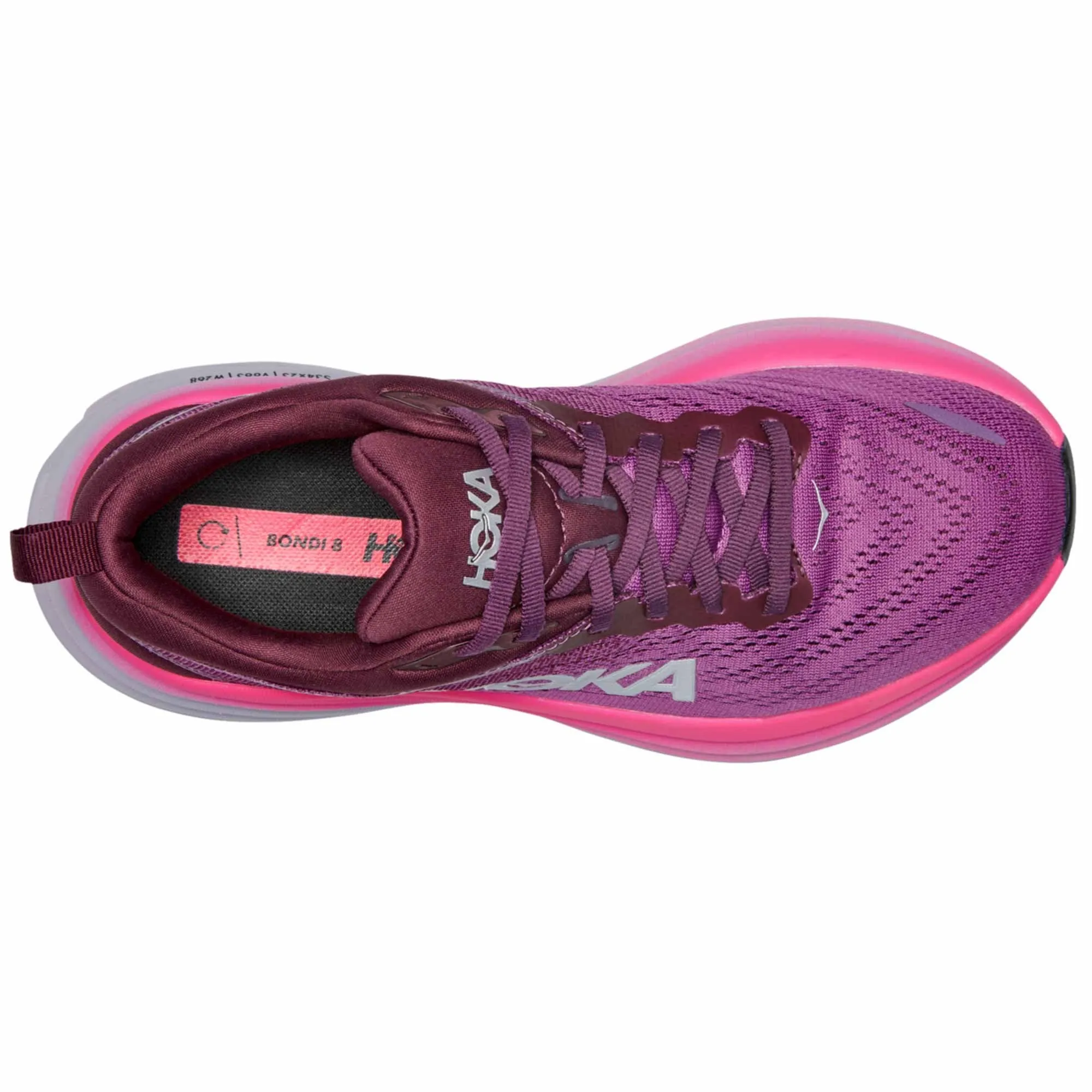 Hoka  Bondi 8 Womens Running Shoes Beauty Berry/Grape Wine