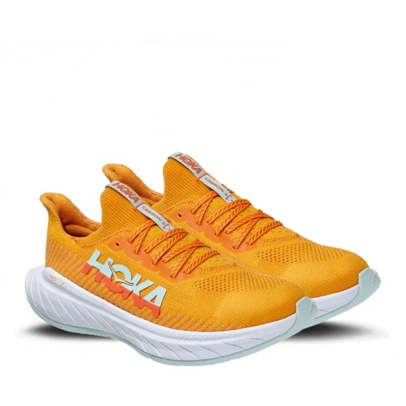 HOKA CARBON X 3 RADIANT YELLOW/CAMELLIA FOR MEN'S