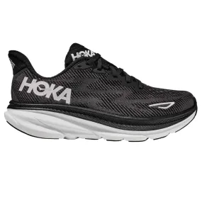 Hoka  Clifton 9 Wide D Womens Running Shoes Black/White