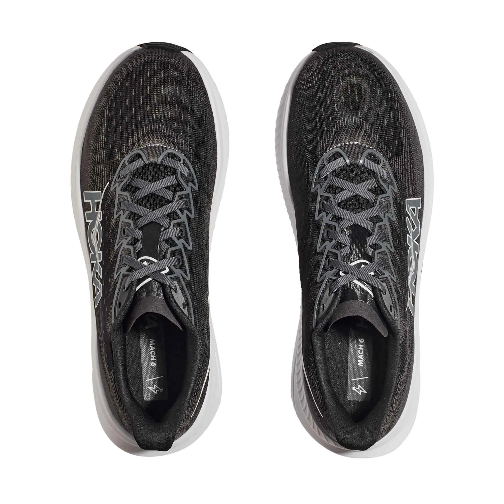 Hoka  Mach 6 Wide Womens Running Shoes Black/White