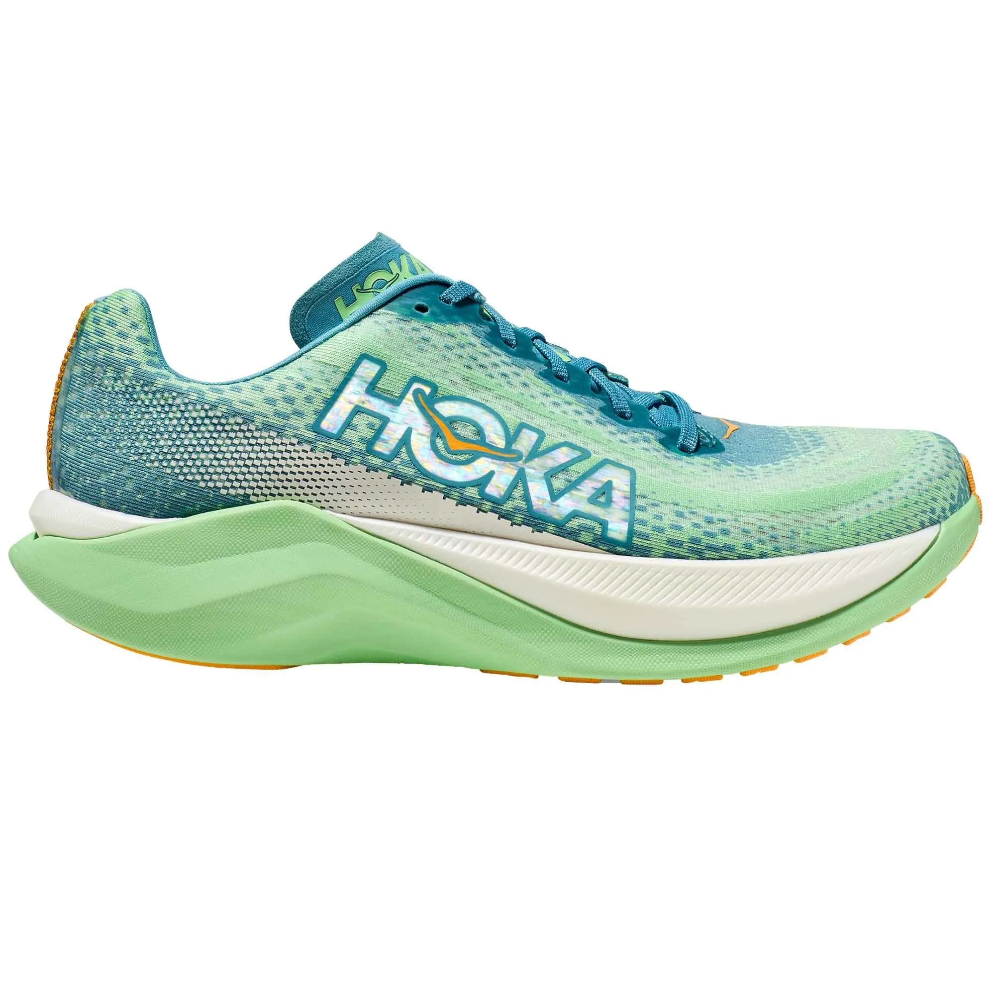 Hoka  Mach X Mens Running Shoes Ocean Mist/Lime Glow