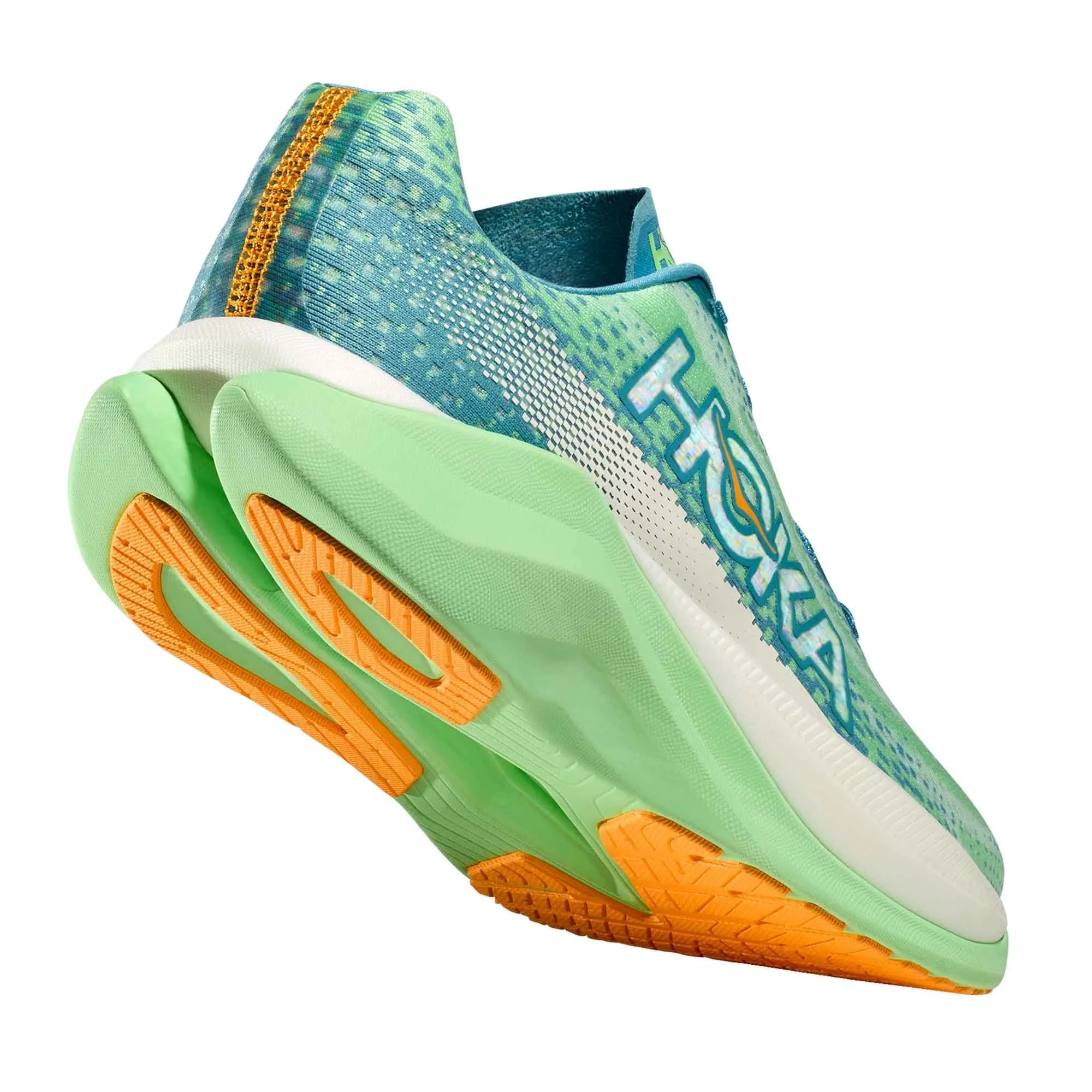 Hoka  Mach X Mens Running Shoes Ocean Mist/Lime Glow