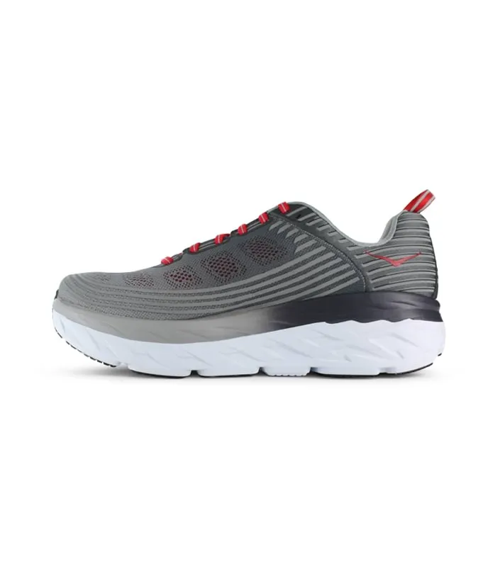 hoka one one bondi 6 (2e) mens alloy steel grey