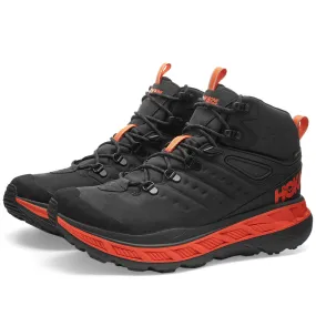 HOKA ONE ONE Stinson Mid Gore-TexAnthracite & Mandarin Red