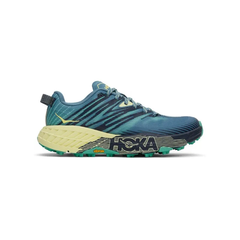 HOKA SPEEDGOAT 4 PROVINCIAL BLUE/LUMINARY GREEN FOR WOMEN'S