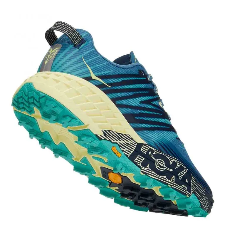 HOKA SPEEDGOAT 4 PROVINCIAL BLUE/LUMINARY GREEN FOR WOMEN'S