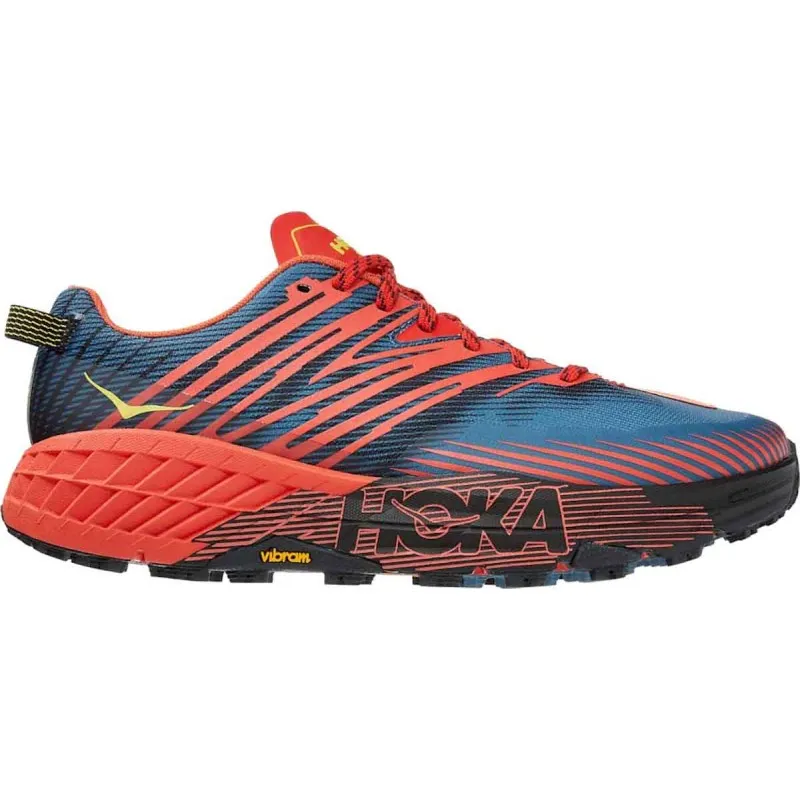 HOKA SPEEDGOAT 4 WIDE FIESTA/PROVINCIAL BLUE FOR MEN'S