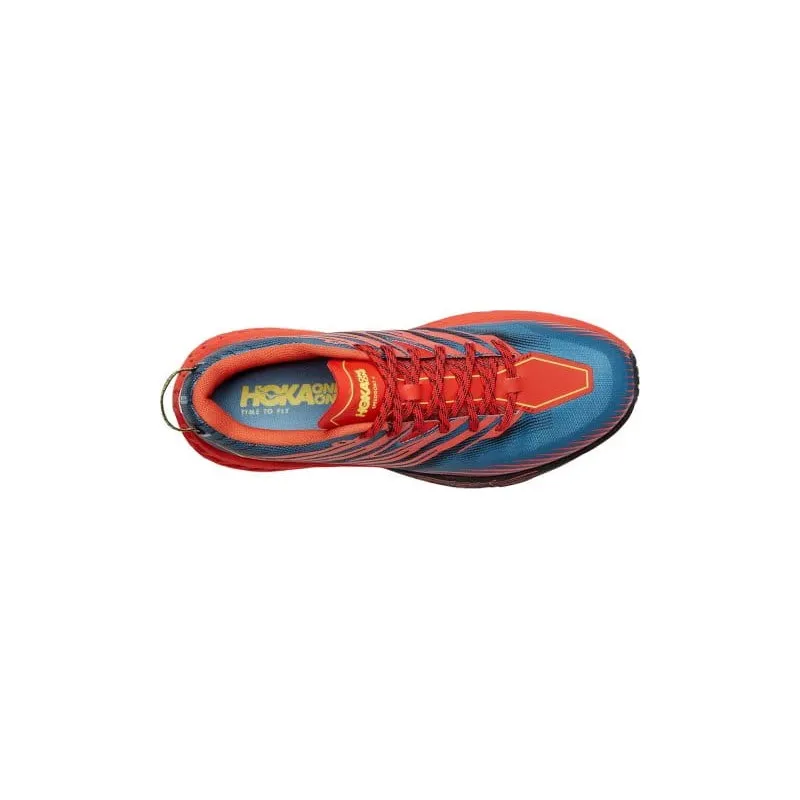 HOKA SPEEDGOAT 4 WIDE FIESTA/PROVINCIAL BLUE FOR MEN'S