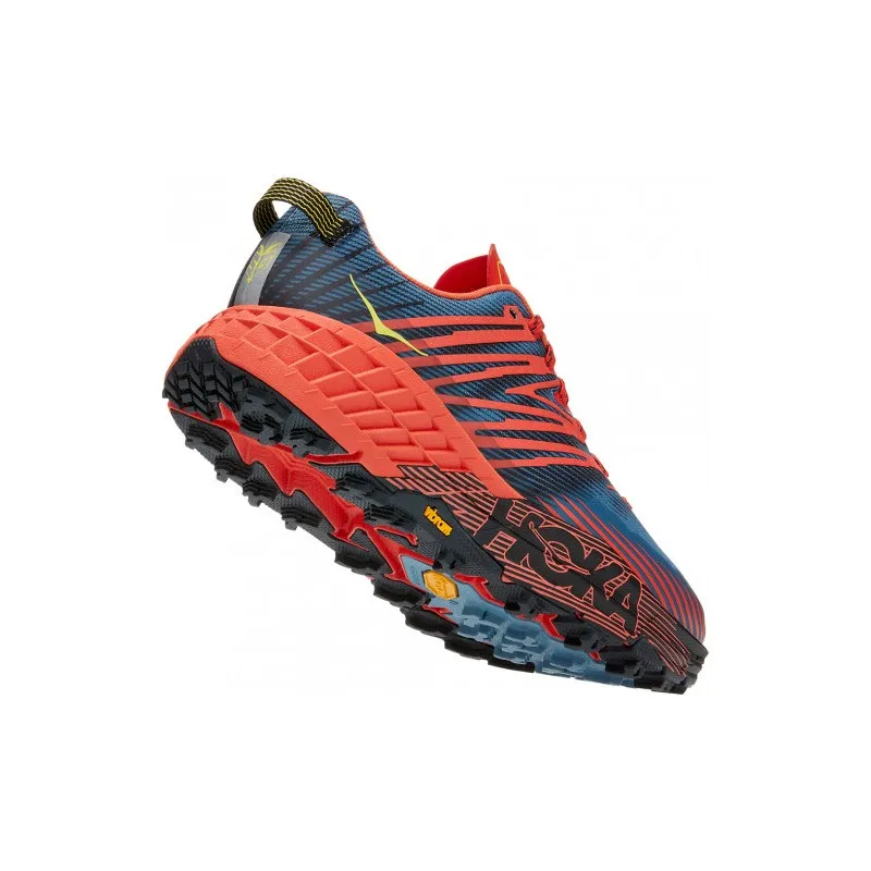 HOKA SPEEDGOAT 4 WIDE FIESTA/PROVINCIAL BLUE FOR MEN'S