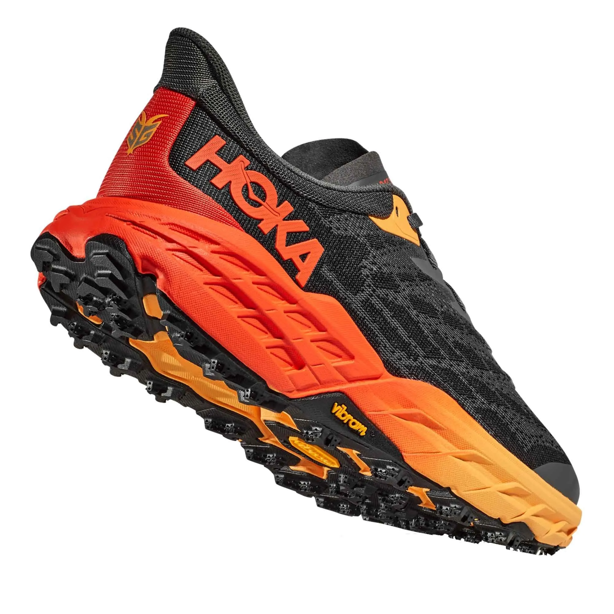 Hoka  Speedgoat 5 Mens Trail Running Shoes Castlerock/Flame