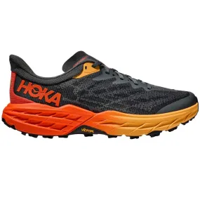 Hoka  Speedgoat 5 Mens Trail Running Shoes Castlerock/Flame