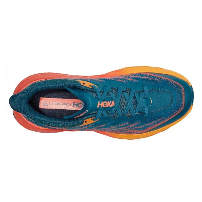 HOKA SPEEDGOAT 5 WIDE BLUE CORAL/CAMELLIA FOR WOMEN'S