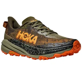 Hoka  Speedgoat 6 Wide Mens Trail Running Shoes Antique Olive/Squash