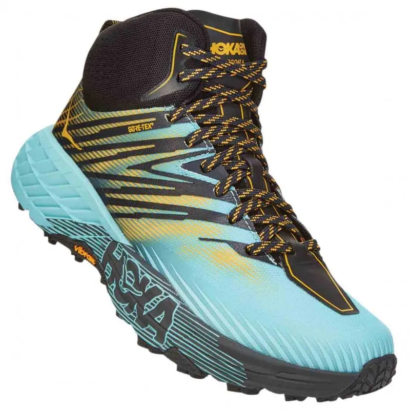 HOKA SPEEDGOAT MID 2 GTX ANTIGUA SAND/GOLDEN ROD FOR WOMEN'S