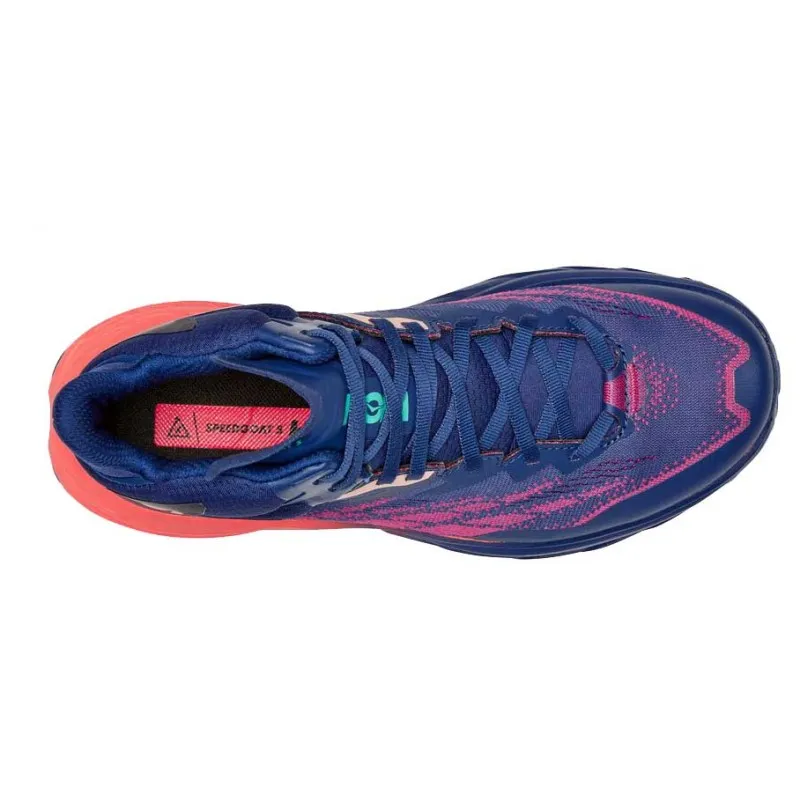 HOKA SPEEDGOAT MID 5 GTX BELLWETHER BLUE/CAMELLIA FOR WOMEN'S