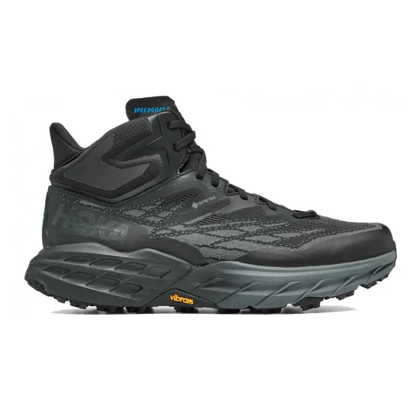 HOKA SPEEDGOAT MID 5 GTX BLACK/BLACK FOR MEN'S