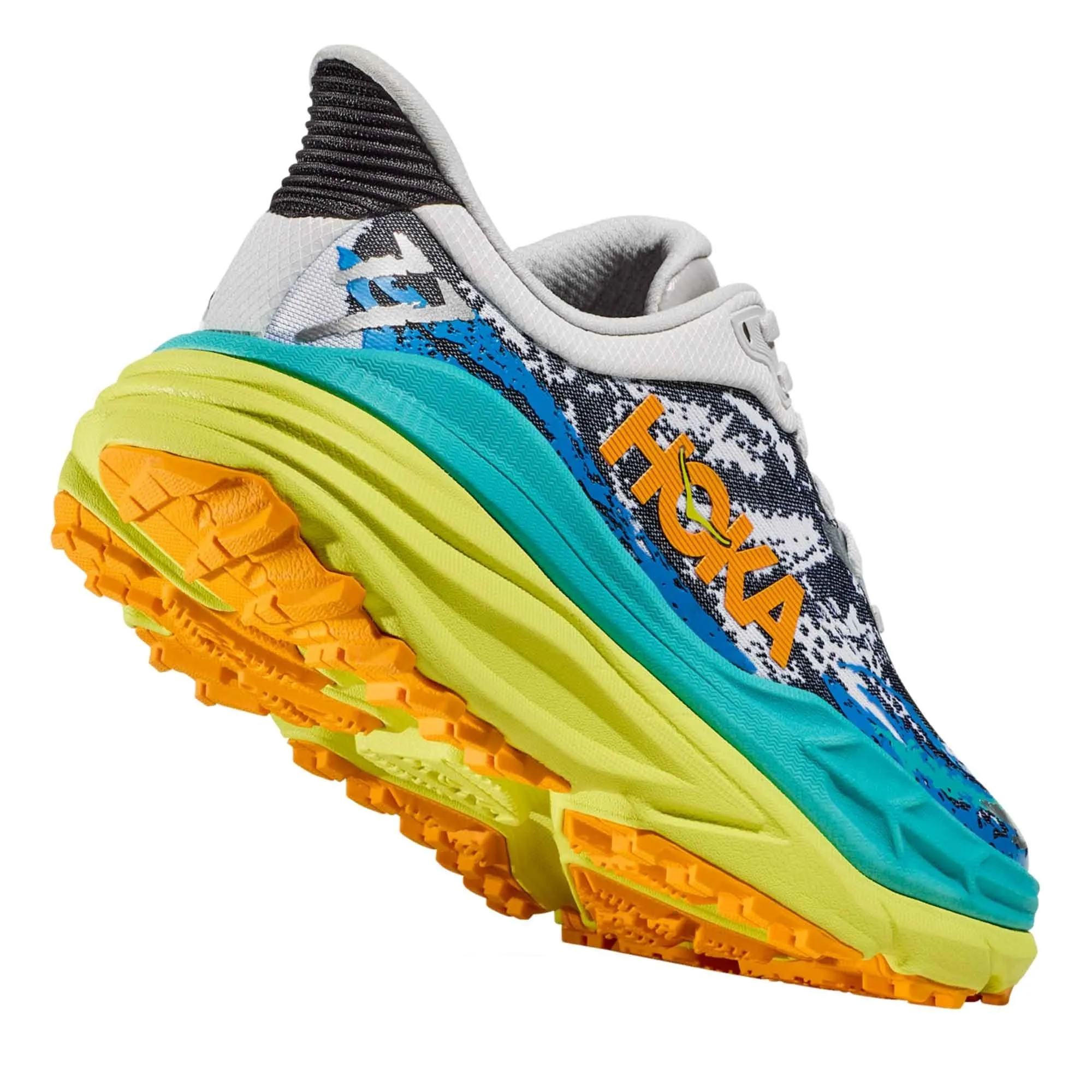 Hoka  Stinson 7 Mens Trail Running Shoes White/Evening Primrose