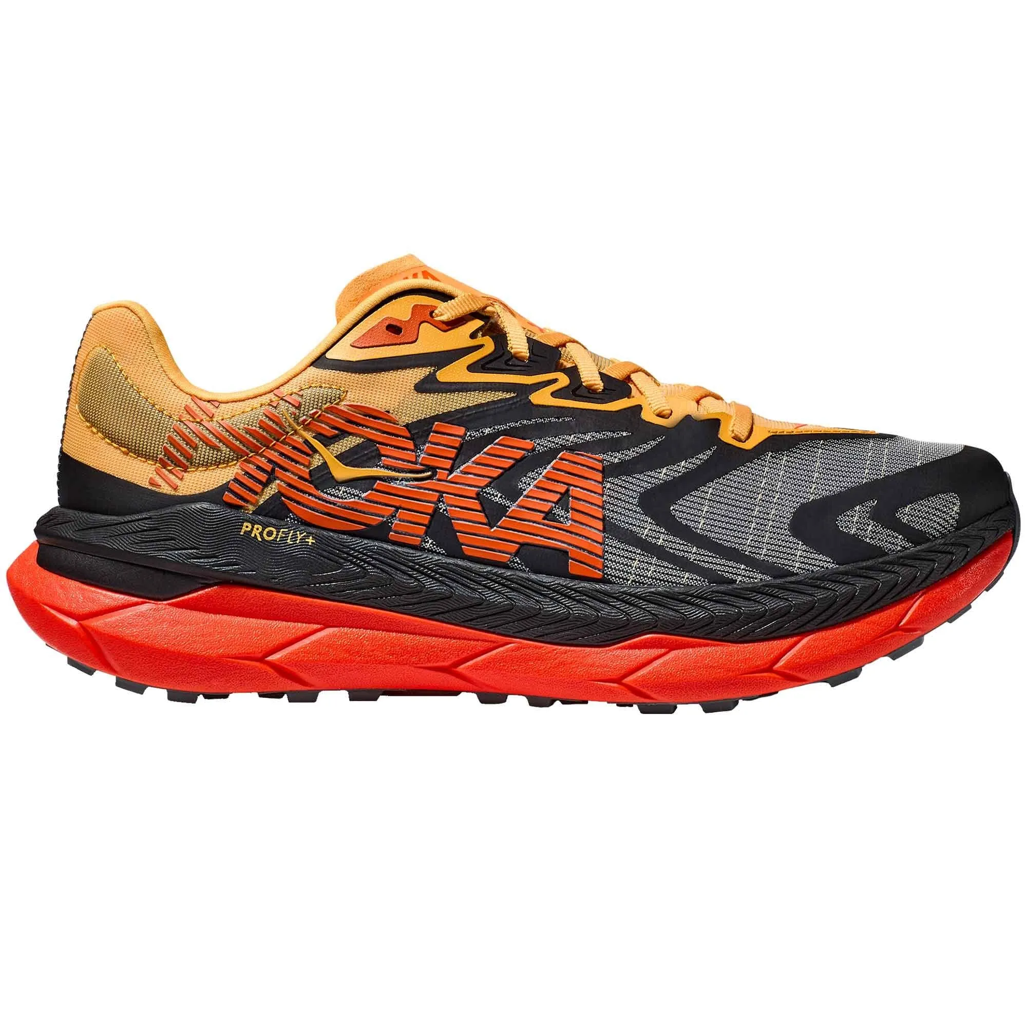 Hoka  Tecton X 2 Mens Trail Running Shoes Black/Flame