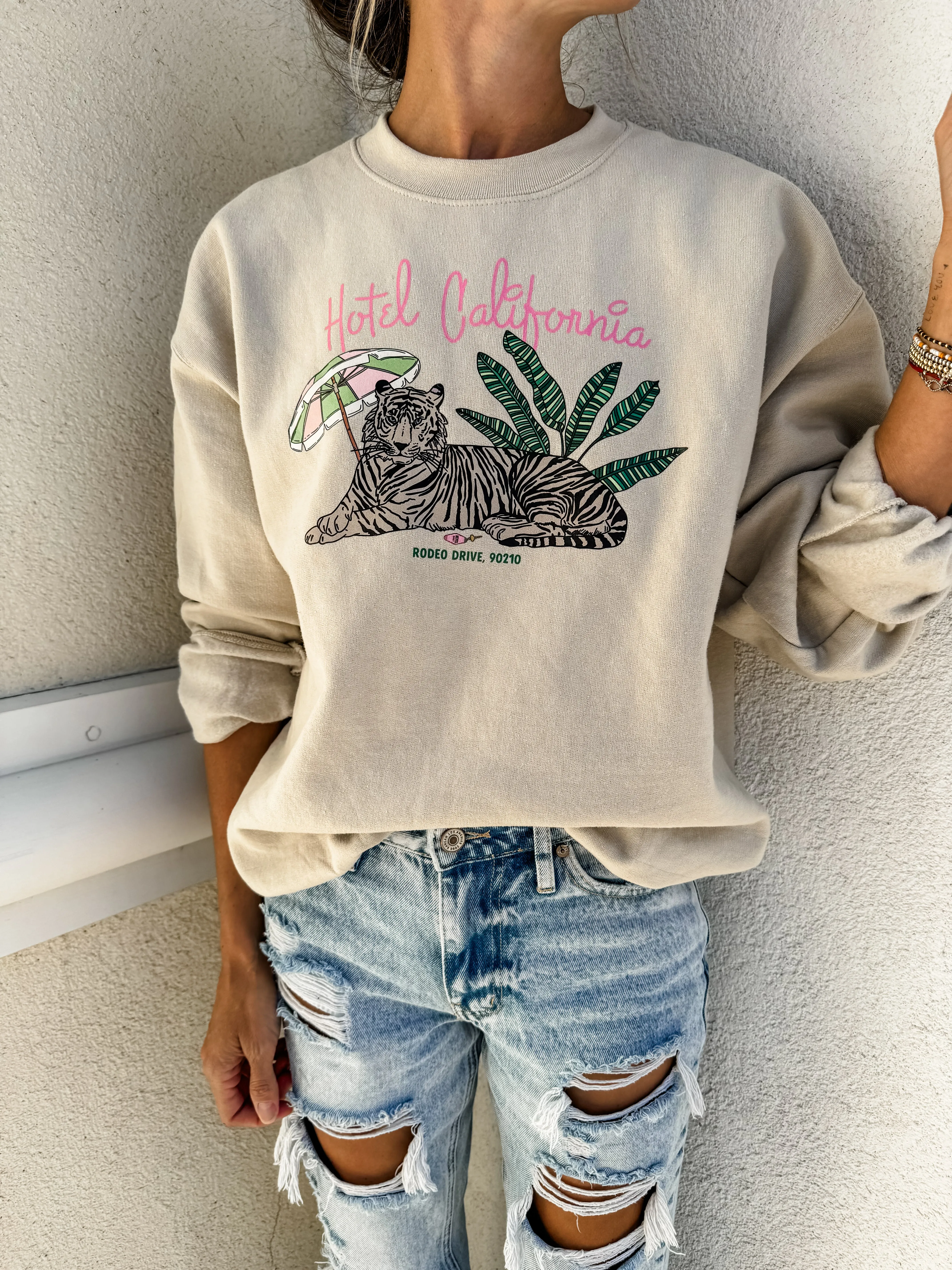 Hotel California Tiger 90210 Sweatshirt