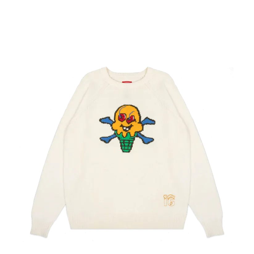 Icecream Cones N Bones Sweater White