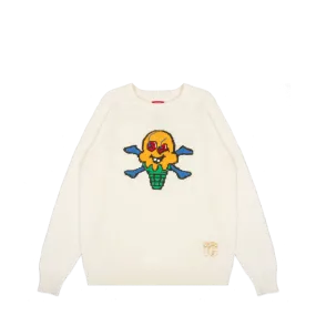 Icecream Cones N Bones Sweater White