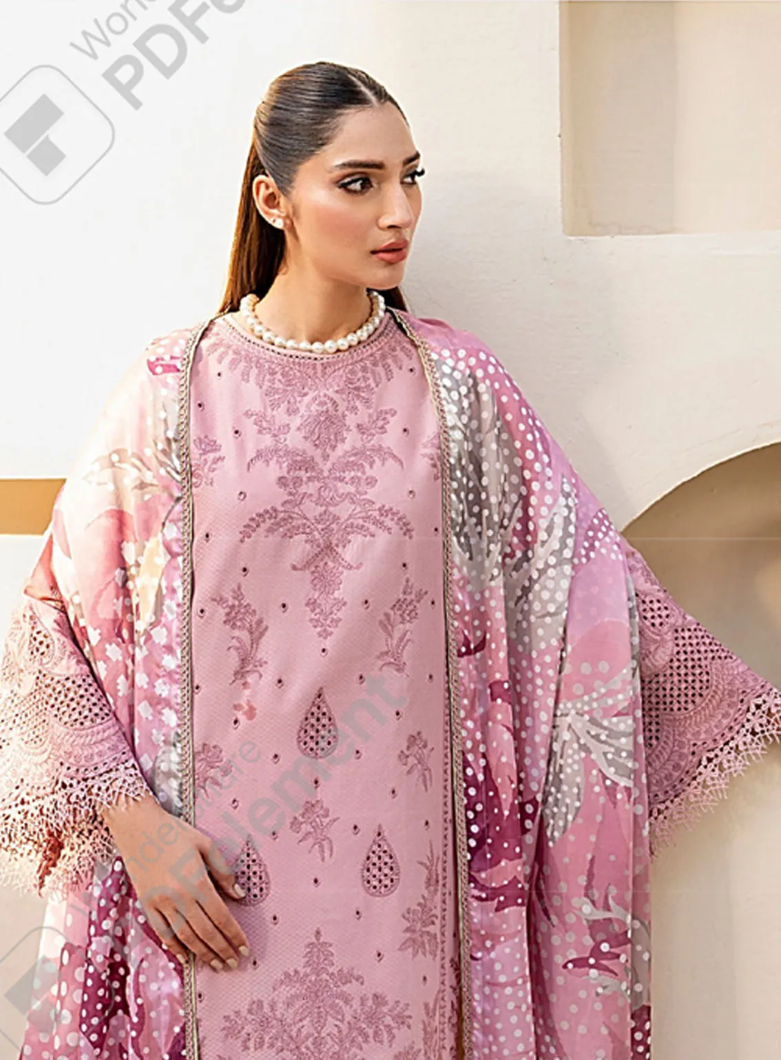 Iris By Jazmin Eid Spring Embroidered Lawn 3 Piece Unstitched Suit JZ24I D1