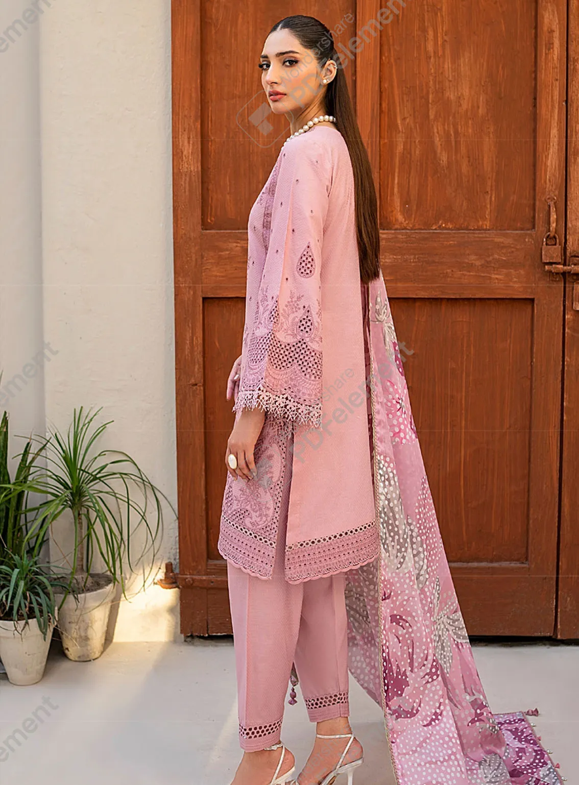 Iris By Jazmin Eid Spring Embroidered Lawn 3 Piece Unstitched Suit JZ24I D1