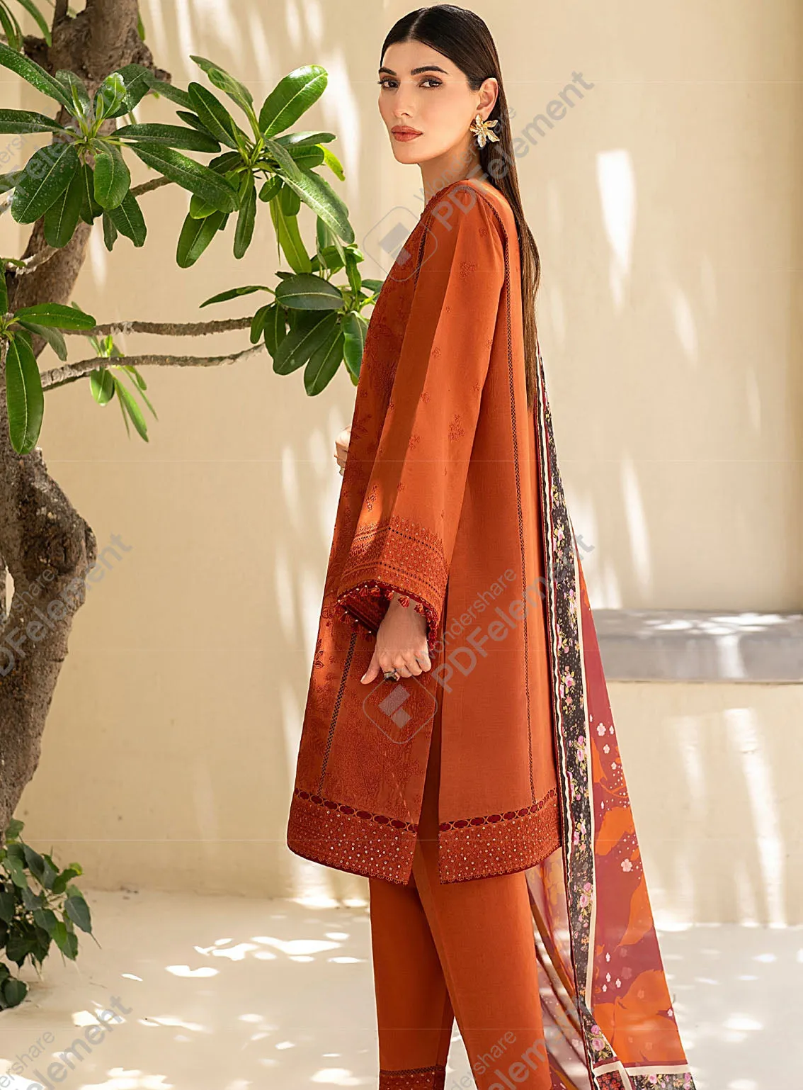 Iris By Jazmin Eid Spring Embroidered Lawn 3 Piece Unstitched Suit JZ24I D5