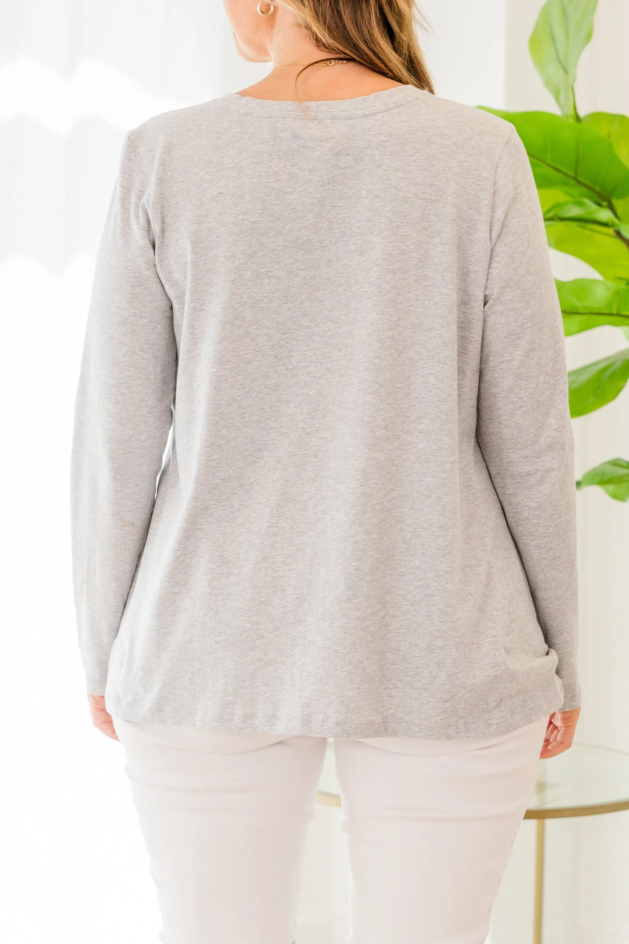 It's The Weekend Top, Heather Grey