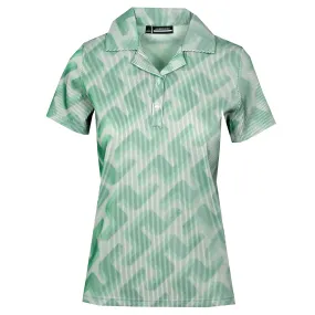 J Lindeberg Solange 3D Rib Ladies Golf Polo Shirt Green 3D Bridge