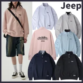 JEEP  |Unisex Long Sleeves Cotton Hoodies & Sweatshirts