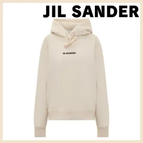 Jil Sander  |Unisex Long Sleeves Plain Cotton Logo Hoodies & Sweatshirts