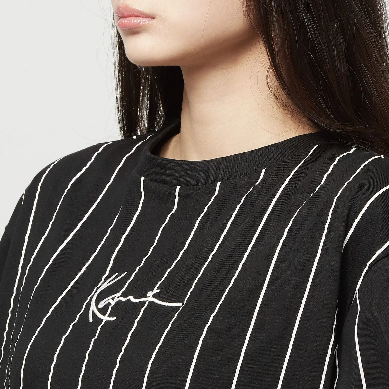 Karl Kani Small Signature Essential Pinstripe OS Tee (W)