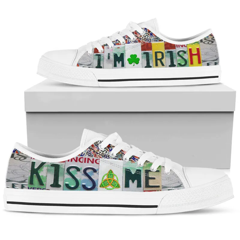 Kiss Me I’m Irish Irish St Patrick’s Day Converse Sneakers Low Top Shoes