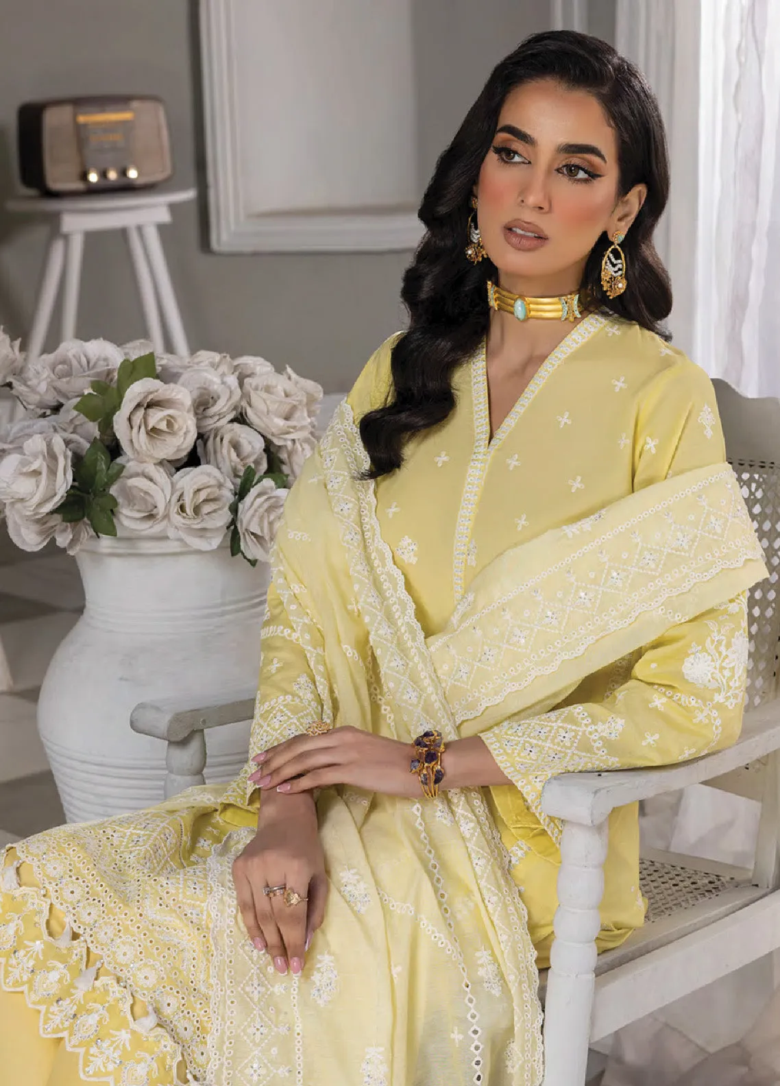 LSM Lakhany Eid Edition Embroidered Lawn 3 Piece Unstitched Suit LSM24EEL-LG-IZ-0085