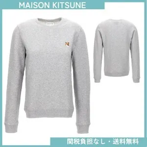 MAISON KITSUNE  |Unisex Long Sleeves Plain Logo Hoodies & Sweatshirts