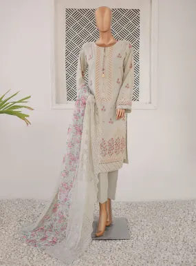 Majestic By HZ Luxury Embroidered Lawn 3 Piece Unstitched Suit HZ24M MEC-09