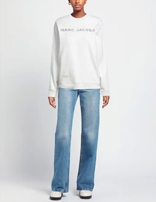 MARC JACOBS  |Long Sleeves Plain Cotton Logo Hoodies & Sweatshirts