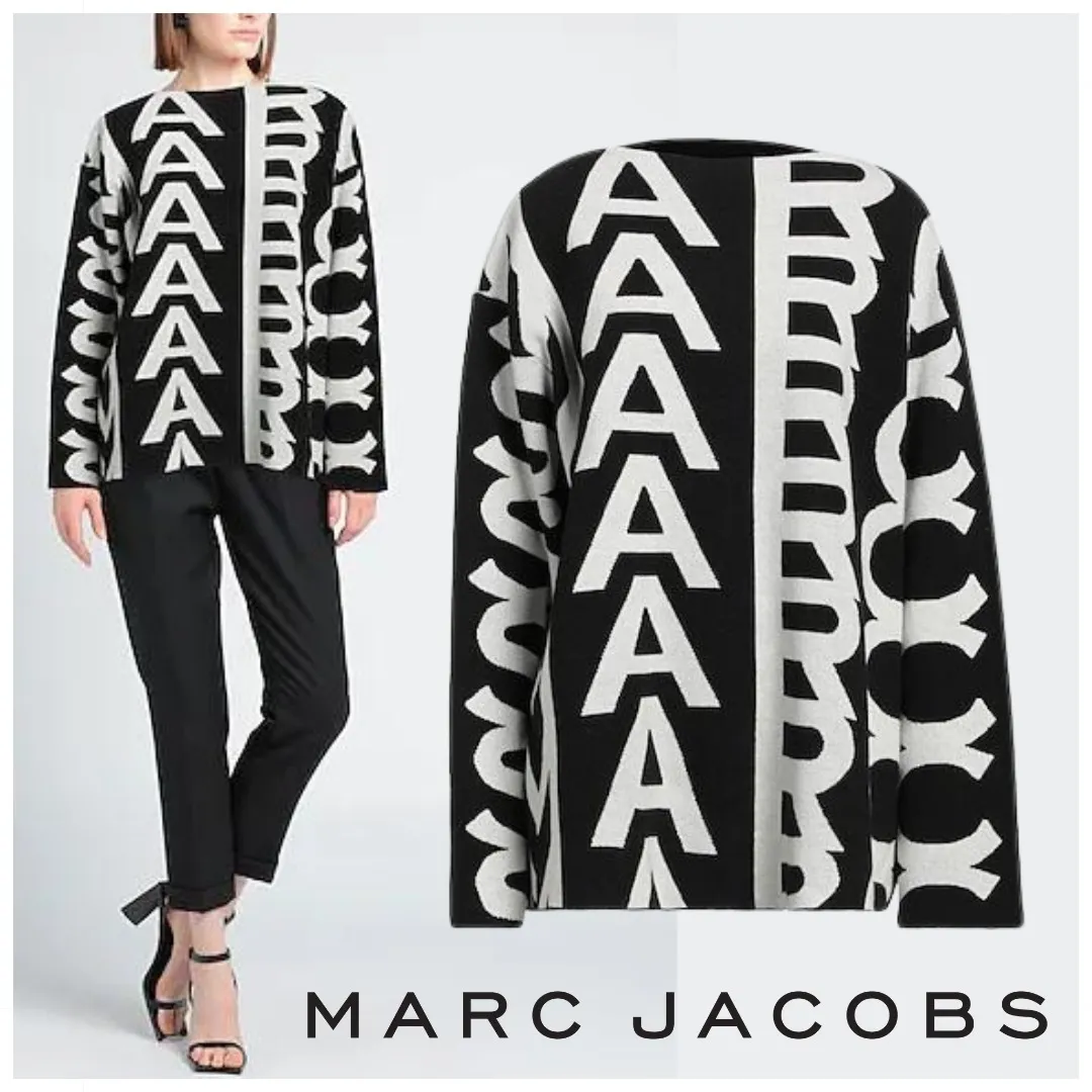 MARC JACOBS  |Wool Long Sleeves Plain Logo Hoodies & Sweatshirts