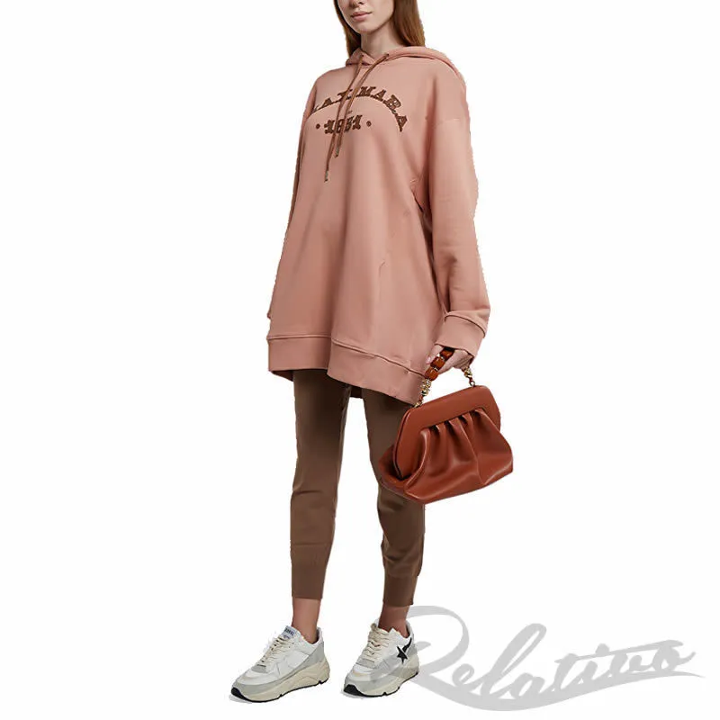 MaxMara  |Long Sleeves Cotton Logo Hoodies & Sweatshirts